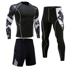 Load image into Gallery viewer, Gym Men's Running Fitness Sportswear Athletic Physical Training Clothes Sports Suits Workout Jogging Rashguard Men's Kit - Larry's Anything Goes