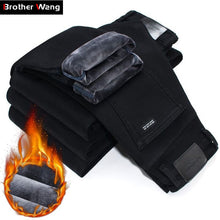 Load image into Gallery viewer, 2020 Winter New Men Warm Slim Jeans Elasticity Skinny Black Jeans Fashion Casual Thick Denim Pants Trousers Male Brand Clothes - Larry's Anything Goes