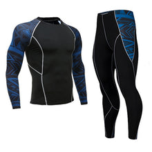 Load image into Gallery viewer, Gym Men's Running Fitness Sportswear Athletic Physical Training Clothes Sports Suits Workout Jogging Rashguard Men's Kit - Larry's Anything Goes