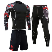 Load image into Gallery viewer, Gym Men's Running Fitness Sportswear Athletic Physical Training Clothes Sports Suits Workout Jogging Rashguard Men's Kit - Larry's Anything Goes