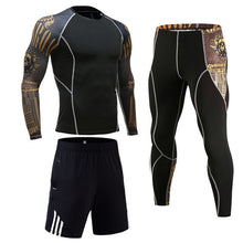 Load image into Gallery viewer, Gym Men's Running Fitness Sportswear Athletic Physical Training Clothes Sports Suits Workout Jogging Rashguard Men's Kit - Larry's Anything Goes