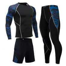 Load image into Gallery viewer, Gym Men's Running Fitness Sportswear Athletic Physical Training Clothes Sports Suits Workout Jogging Rashguard Men's Kit - Larry's Anything Goes