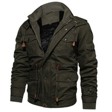 Load image into Gallery viewer, Winter Military Jacket Men Casual Thick Thermal Coat Army Pilot Jackets Air Force Cargo Outwear Fleece Hooded Jacket 4XL Clothes - Larry's Anything Goes
