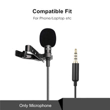 Load image into Gallery viewer, 1.5m Mini Portable Lavalier Microphone Condenser Clip-on Lapel Mic Wired Mikrofo/Microfon for Phone for Laptop PC - Larry's Anything Goes
