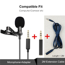 Load image into Gallery viewer, 1.5m Mini Portable Lavalier Microphone Condenser Clip-on Lapel Mic Wired Mikrofo/Microfon for Phone for Laptop PC - Larry's Anything Goes