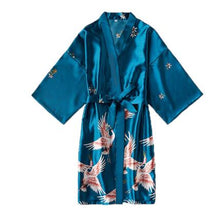 Load image into Gallery viewer, Fashion Satin Robe Female Bathrobe Sexy peignoir femme Silk Kimono Bride Dressing gown sleepwear Night Grow For Women - Larry's Anything Goes