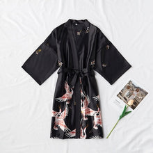 Load image into Gallery viewer, Fashion Satin Robe Female Bathrobe Sexy peignoir femme Silk Kimono Bride Dressing gown sleepwear Night Grow For Women - Larry's Anything Goes