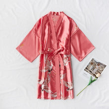 Load image into Gallery viewer, Fashion Satin Robe Female Bathrobe Sexy peignoir femme Silk Kimono Bride Dressing gown sleepwear Night Grow For Women - Larry's Anything Goes