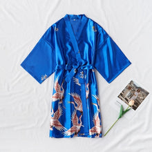 Load image into Gallery viewer, Fashion Satin Robe Female Bathrobe Sexy peignoir femme Silk Kimono Bride Dressing gown sleepwear Night Grow For Women - Larry's Anything Goes