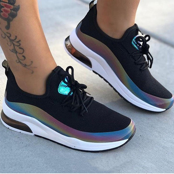 2020 New Fashion Lace-up Sneakers Ladies Casual Spring and Autumn Women's Breathable Comfortable Sneakers Women Vulcanized Shoes - Larry's Anything Goes