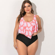 Load image into Gallery viewer, 2021 Summer Plus Size Two Pieces Women's Bikinis Set Cactus/Letter Printed Ruffle Big Swimsuit Large Female Swimming Suits 5XL - Larry's Anything Goes