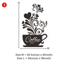 Load image into Gallery viewer, 28 styles Coffee Wall Stickers Vinyl Wall Decals Kitchen Stickers English Quote Home Decorative Stickers PVC Dining Room Shop - Larry's Anything Goes