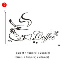 Load image into Gallery viewer, 28 styles Coffee Wall Stickers Vinyl Wall Decals Kitchen Stickers English Quote Home Decorative Stickers PVC Dining Room Shop - Larry's Anything Goes