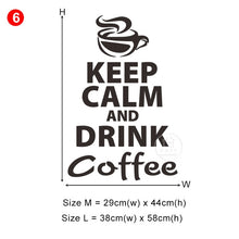 Load image into Gallery viewer, 28 styles Coffee Wall Stickers Vinyl Wall Decals Kitchen Stickers English Quote Home Decorative Stickers PVC Dining Room Shop - Larry's Anything Goes