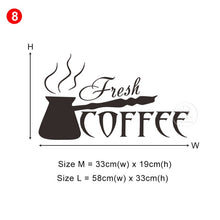 Load image into Gallery viewer, 28 styles Coffee Wall Stickers Vinyl Wall Decals Kitchen Stickers English Quote Home Decorative Stickers PVC Dining Room Shop - Larry's Anything Goes