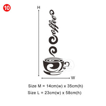 Load image into Gallery viewer, 28 styles Coffee Wall Stickers Vinyl Wall Decals Kitchen Stickers English Quote Home Decorative Stickers PVC Dining Room Shop - Larry's Anything Goes