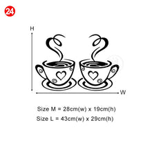Load image into Gallery viewer, 28 styles Coffee Wall Stickers Vinyl Wall Decals Kitchen Stickers English Quote Home Decorative Stickers PVC Dining Room Shop - Larry's Anything Goes
