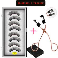 Load image into Gallery viewer, LEKOFO 4 Pairs 5 Magnet Magnetic False Eyelashes Handmade Mink Eye Lashes faux cils magnetique 3D Natural magnetic Lashes WSP - Larry's Anything Goes