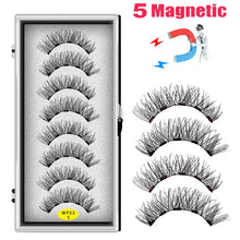Load image into Gallery viewer, LEKOFO 4 Pairs 5 Magnet Magnetic False Eyelashes Handmade Mink Eye Lashes faux cils magnetique 3D Natural magnetic Lashes WSP - Larry's Anything Goes