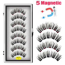 Load image into Gallery viewer, LEKOFO 4 Pairs 5 Magnet Magnetic False Eyelashes Handmade Mink Eye Lashes faux cils magnetique 3D Natural magnetic Lashes WSP - Larry's Anything Goes
