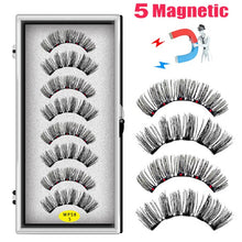 Load image into Gallery viewer, LEKOFO 4 Pairs 5 Magnet Magnetic False Eyelashes Handmade Mink Eye Lashes faux cils magnetique 3D Natural magnetic Lashes WSP - Larry's Anything Goes