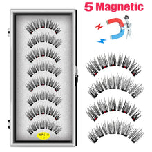 Load image into Gallery viewer, LEKOFO 4 Pairs 5 Magnet Magnetic False Eyelashes Handmade Mink Eye Lashes faux cils magnetique 3D Natural magnetic Lashes WSP - Larry's Anything Goes