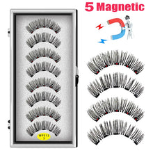 Load image into Gallery viewer, LEKOFO 4 Pairs 5 Magnet Magnetic False Eyelashes Handmade Mink Eye Lashes faux cils magnetique 3D Natural magnetic Lashes WSP - Larry's Anything Goes
