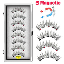Load image into Gallery viewer, LEKOFO 4 Pairs 5 Magnet Magnetic False Eyelashes Handmade Mink Eye Lashes faux cils magnetique 3D Natural magnetic Lashes WSP - Larry's Anything Goes