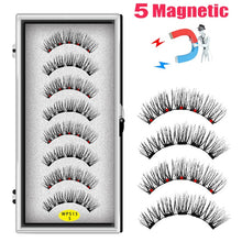 Load image into Gallery viewer, LEKOFO 4 Pairs 5 Magnet Magnetic False Eyelashes Handmade Mink Eye Lashes faux cils magnetique 3D Natural magnetic Lashes WSP - Larry's Anything Goes