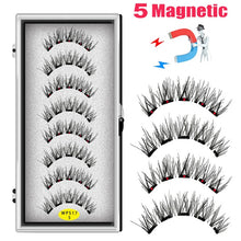 Load image into Gallery viewer, LEKOFO 4 Pairs 5 Magnet Magnetic False Eyelashes Handmade Mink Eye Lashes faux cils magnetique 3D Natural magnetic Lashes WSP - Larry's Anything Goes