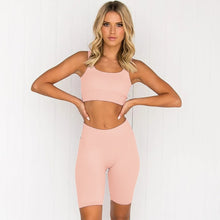 Load image into Gallery viewer, Seamless Sport Set Women Bra And Short Pants Sportswear 2 Piece Workout Outfit Active Fitness Suit Yoga Gym Sets Gym Clothes - Larry's Anything Goes