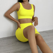 Load image into Gallery viewer, Seamless Sport Set Women Bra And Short Pants Sportswear 2 Piece Workout Outfit Active Fitness Suit Yoga Gym Sets Gym Clothes - Larry's Anything Goes
