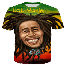 Load image into Gallery viewer, Hot Sale Rapper Bob Marley T Shirt Men/women New Fashion Cool 3D Printed T-shirts Casual Harajuku Style Tshirt Streetwear Tops - Larry's Anything Goes