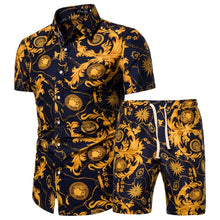 Load image into Gallery viewer, 2020 Summer New Men's Clothing Short-sleeved Printed Shirts Shorts 2 Piece Fashion Male Casual Beach Wear Clothes - Larry's Anything Goes