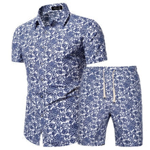 Load image into Gallery viewer, 2020 Summer New Men's Clothing Short-sleeved Printed Shirts Shorts 2 Piece Fashion Male Casual Beach Wear Clothes - Larry's Anything Goes