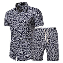 Load image into Gallery viewer, 2020 Summer New Men's Clothing Short-sleeved Printed Shirts Shorts 2 Piece Fashion Male Casual Beach Wear Clothes - Larry's Anything Goes