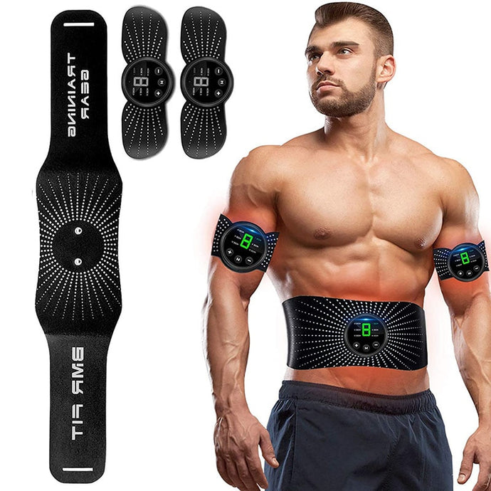 EMS Muscle Stimulator Abs Slimming Belt Abdominal Toner Body Arm Leg Waist Weight Loss Trainer Fitness Equipment Vibration Belt - Larry's Anything Goes