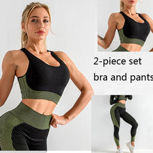Load image into Gallery viewer, 3 PCS Women Yoga Sets Fitness Sport Wear Leggings High Support Bra Crop Top Workout Clothes Gym Seamless Yoga Suits Gym Clothes - Larry's Anything Goes