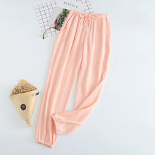 Load image into Gallery viewer, Japanese pajamas men and women spring and autumn home pants cotton washed double gauze loose comfortable trousers casual pants - Larry's Anything Goes