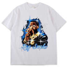 Load image into Gallery viewer, 2021 New Pop Smoke Fashion T Shirt Hip Hop Streetwear Male T-Shirt Men Rapper The Woo King Casual Tops 100% Cotton Tee Shirt - Larry's Anything Goes