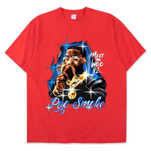Load image into Gallery viewer, 2021 New Pop Smoke Fashion T Shirt Hip Hop Streetwear Male T-Shirt Men Rapper The Woo King Casual Tops 100% Cotton Tee Shirt - Larry's Anything Goes