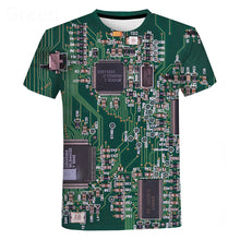 Load image into Gallery viewer, Electronic Chip Hip Hop T Shirt Men Women 3D Machine Printed Oversized T-shirt Harajuku Style Summer Short Sleeve Tee Tops - Larry's Anything Goes