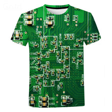 Load image into Gallery viewer, Electronic Chip Hip Hop T Shirt Men Women 3D Machine Printed Oversized T-shirt Harajuku Style Summer Short Sleeve Tee Tops - Larry's Anything Goes