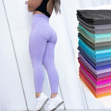 Load image into Gallery viewer, Curve Contour Seamless Leggings Yoga Pants Gym Outfits Workout Clothes Fitness Sport Women Fashion Wear Solid Pink Lilac Stretch - Larry's Anything Goes
