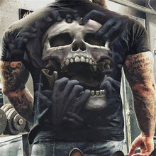 Load image into Gallery viewer, Fashion Summer Horror Skull 3D Print Men's T-Shirt O-Neck Short Sleeve Casual Breathable Oversized Male T Shirt Top Men Clothing - Larry's Anything Goes