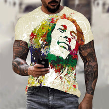 Load image into Gallery viewer, Harajuku 3d T-shirt Bob Marley Print Men's Short-sleeved Summer Casual Breathable Oversized T-shirt Fashion Popular Rapper Top - Larry's Anything Goes