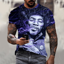 Load image into Gallery viewer, Harajuku 3d T-shirt Bob Marley Print Men's Short-sleeved Summer Casual Breathable Oversized T-shirt Fashion Popular Rapper Top - Larry's Anything Goes
