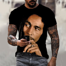 Load image into Gallery viewer, Harajuku 3d T-shirt Bob Marley Print Men's Short-sleeved Summer Casual Breathable Oversized T-shirt Fashion Popular Rapper Top - Larry's Anything Goes