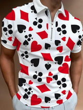Load image into Gallery viewer, New Summer High Quality Men Polo Shirts High Street Print Casual Short Sleeve Mens Shirts Turn-Down Collar Zipper Polo Shirt Men - Larry's Anything Goes