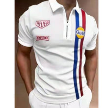 Load image into Gallery viewer, New Summer High Quality Men Polo Shirts High Street Print Casual Short Sleeve Mens Shirts Turn-Down Collar Zipper Polo Shirt Men - Larry's Anything Goes